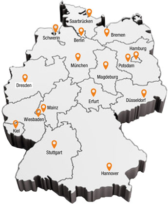 Deutschland mit geografischem Nonsens